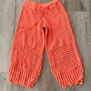 Free People Carla Fauxchet Pants in Fresh Coral